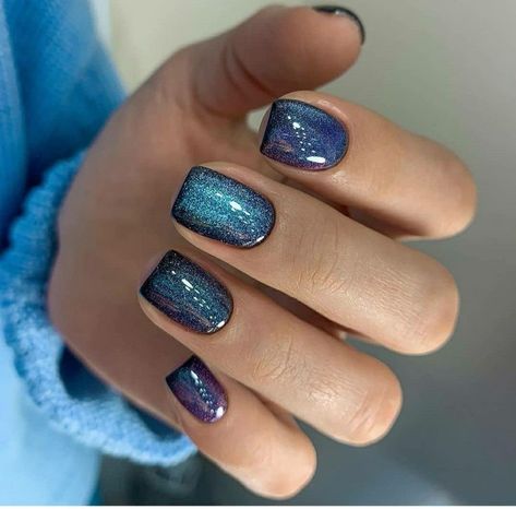 Winter Manicure 2023-2024 18 Ideas: Nail Your Seasonal Style Fun Winter Nails, Galactic Nails, Cosmic Nails, Velvet Nails, Winter Manicure, Galaxy Nails, Cute Gel Nails, Thanksgiving Nails, Cat Eye Nails