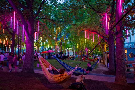 25 Things to Do in Historic Philadelphia After Dark — Visit Philadelphia — visitphilly.com Forest Festival, Historic Philadelphia, Visit Philadelphia, Neon Jungle, Electric Forest, Delaware River, Outdoor Restaurant, Date Nights, Patio Bar