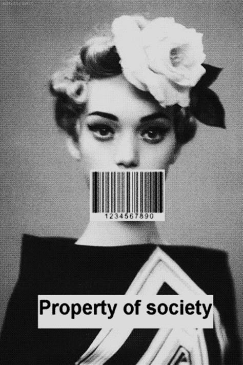 Women and all her body parts, beauty and soul are commodities for consumption. Kunst Collages, Barbara Kruger, Feminist Art, Gcse Art, Pics Art, 그림 그리기, Artsy Fartsy, Photography Art, Collage Art