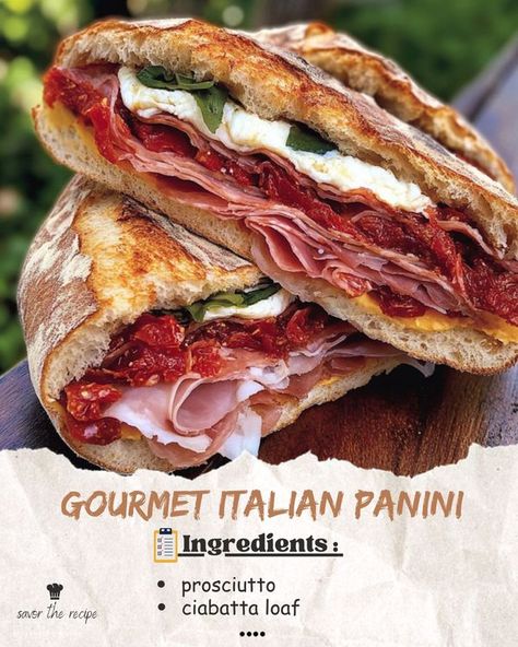 Italian Panini, Panini Recipes, Artisan Bread, Cooking Recipes, Bread, Quick Saves