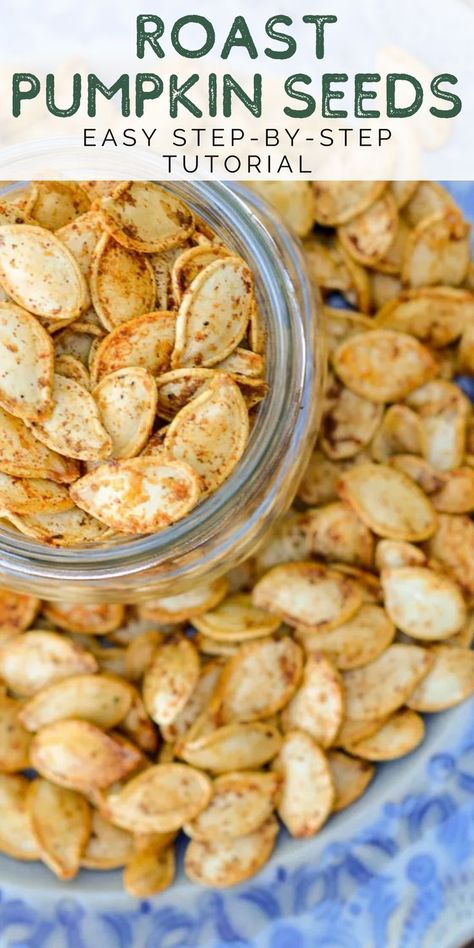 Roast Pumpkin Seeds make the perfect easy keto snack! This recipe tutorial helps you make the best pumpkin seeds, a great recipe to enjoy after carving pumpkins or enjoying Halloween! Roasting Pumpkin Seeds, Pumpkin Seed Recipes Roasted, Roasting Pumpkin, How To Roast Pumpkin, Homemade Pumpkin Seeds, Roast Pumpkin Seeds, Pumpkin Seed Recipes, How To Roast, Roasted Pumpkin