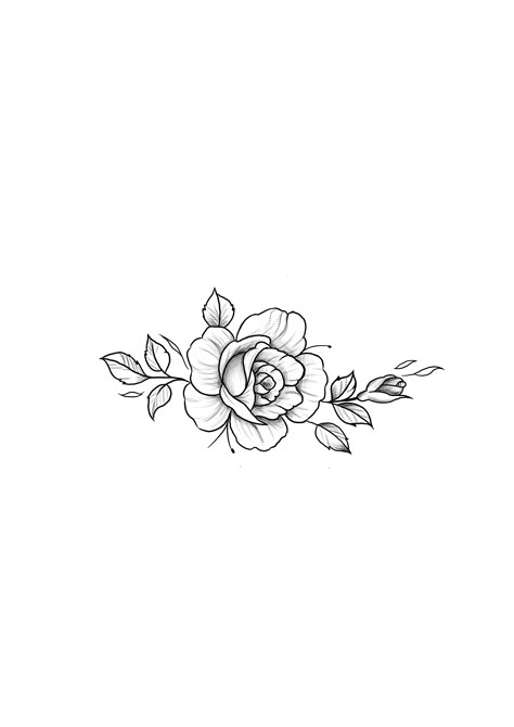 Stippled Rose Tattoo, Mini Roses Drawing, Rose Tattoo Without Stem, Rose Floral Tattoo Design, Mini Tattoos Rose, 3 Roses Tattoo Design, Mini Rose Tattoo, Rose Mandala Tattoo, Rose Tattoo Drawing