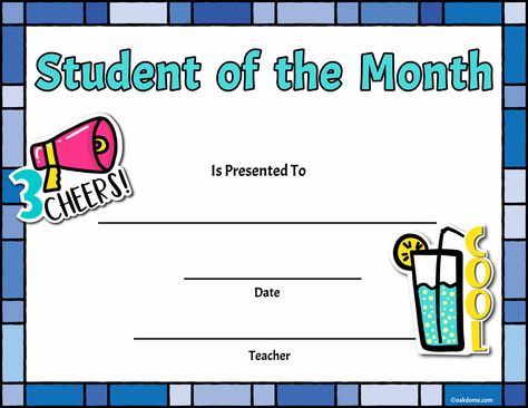 Motivation Cards For Students, Student Of The Month Ideas, Star Of The Month, School Award Certificates, Montessori Calendar, Certificate Layout, Teacher Classroom Supplies, Student Certificates, Student Of The Week