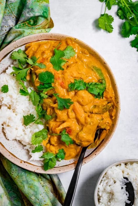 Tofu Curry, Pumpkin Curry, Wfpb Recipes, Vegetable Broth, Frozen Veggies, Fried Tofu, Cooking Spoon, Vegan Pumpkin, Canned Coconut Milk