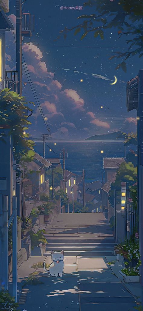 Anime Nature Wallpaper Hd, Ghibli Art Aesthetic, Korean Anime Wallpaper, Sleep Widget, Anime Esthetics, Aesthetic Anime Scenery Wallpaper, Iphone Background Wallpaper Homescreen, Lofi Night, Whimsical Wallpaper Iphone