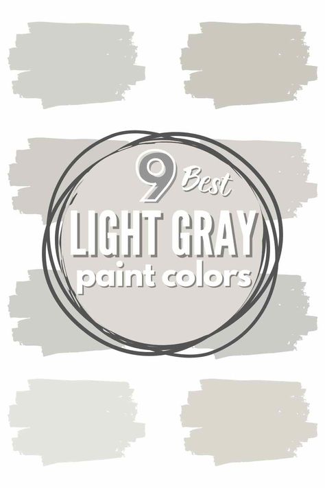 Need help deciding which light gray paint color will create that timeless decor you crave? Use this list of the best light gray paint colors to find a surefire winner! #gray #grey #paint #graypaint #greypaint #paintstudy #paintreview #sherwinwilliams #benjaminmoore #paintcolor #lightgray #lightgraypaint #lightgreypaint #graykitchen #graybedroom #graylivingroom #graybedroom #graybathroom Lightest Gray Paint, Light Gray Paint Colors, True Grey Paint Color, Benjamin Moore Paint Colors Gray, Behr Paint Colors Grey, Gray Paint Colors Sherwin Williams, Silver Grey Paint, Bedroom Paint Colors Grey, White Grey Paint