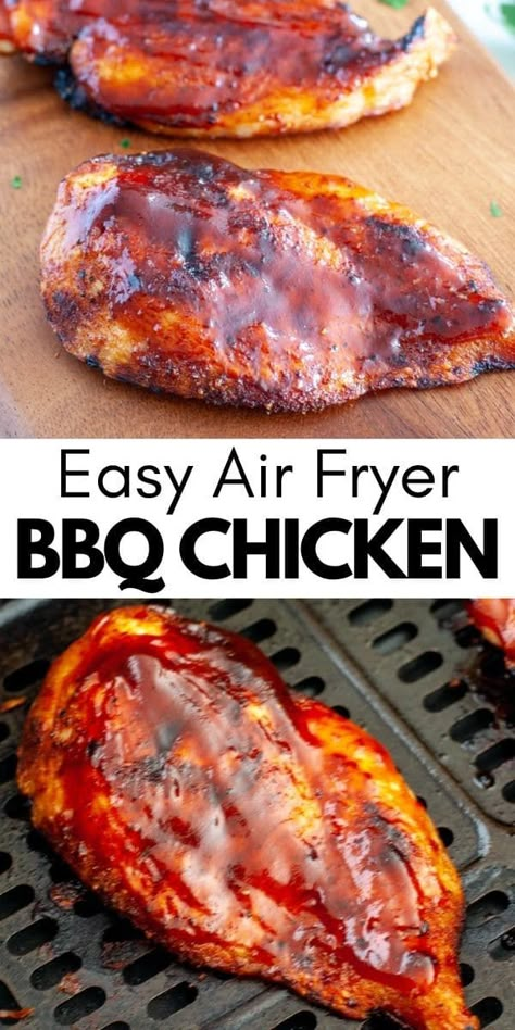 Air Fryer Bbq Chicken Breast, Air Fryer Bbq Chicken, Air Fryer Recipes Chicken Breast, New Air Fryer Recipes, Air Fryer Recipes Snacks, Bbq Chicken Breast, Cooks Air Fryer, Air Fried Food, Air Fryer Oven Recipes