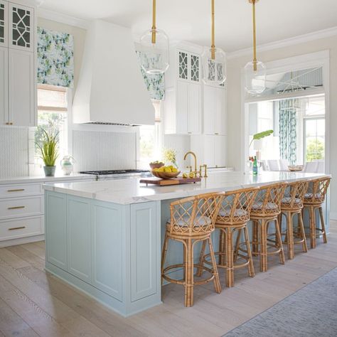 Serena And Lily Kitchen, Serena And Lily Santa Barbara Pendant, Serena And Lily, Serena And Lily Barstools, Serena And Lily Island Palm Wallpaper, Serena And Lily Balboa Counter Stool, Serena And Lily Portside Counter Stool, Swivel Counter Stools, Serena & Lily