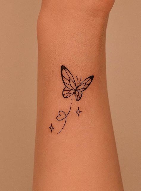 Tato Lengan Bawah, Bull Tattoo, 42 Tattoo, Tato Dengan Makna, Small Butterfly Tattoo, Butterfly Tattoos For Women, Small Pretty Tattoos, Tattoo Color, Forearm Tattoo Women