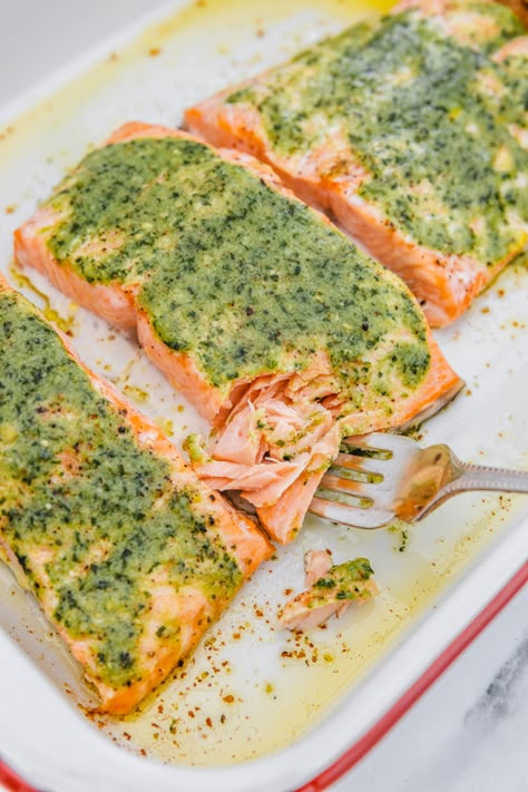 Pesto Butter Salmon Salmon With Pesto Sauce, Grilled Pesto Salmon Recipes, Salmon And Pesto Recipes, Lemon Pesto Salmon, Costco Salmon With Pesto Butter, Salmon Pesto Recipes, Salmon Recipes Pesto, Pesto Salmon Recipes, Pesto Butter Salmon