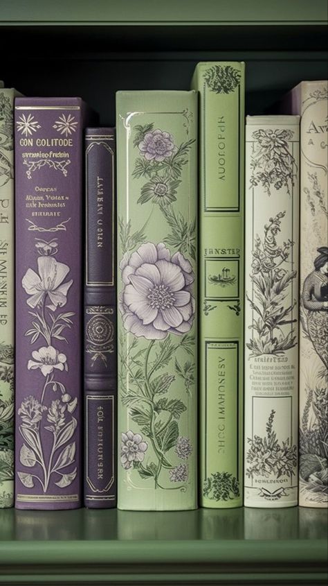 Purple Books, L Wallpaper, Book Images, Book Shelf, Purple Aesthetic, A Shelf, Green Aesthetic, Book Aesthetic, Vintage Books