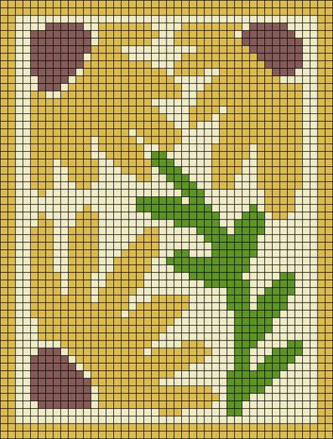 Alpha pattern #162100 variation #326789 | BraceletBook Crochet Graph Patterns Flowers, Alpha Patterns Crochet Flower, Alpha Pattern Grid, Pixel Flower Art, Sunflower Alpha Pattern, Tapestry Crochet Charts, Flower Alpha Pattern, Pixel Flower Pattern, Flower Pixel Art