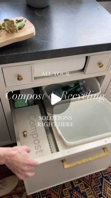 Sarah Robertson on Instagram Recycling Bins Kitchen, Sarah Robertson, Kitchen Waste Bin, Kitchen Compost Bin, Kitchen 2023, Ranch Remodel, Take Responsibility, Kitchen Waste, Could Play