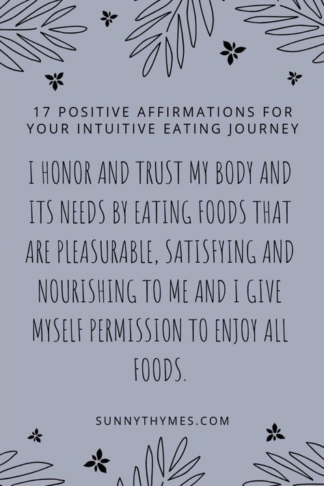 HEALTH I MEANS TO ME. 17 Positive Affirmations for Your Intuitive Eating Affirmations, Fitness Affirmations, Negative Beliefs, Eating Quotes, Body Quotes, Food Freedom, 2020 Vision, Body Acceptance, Life Learning