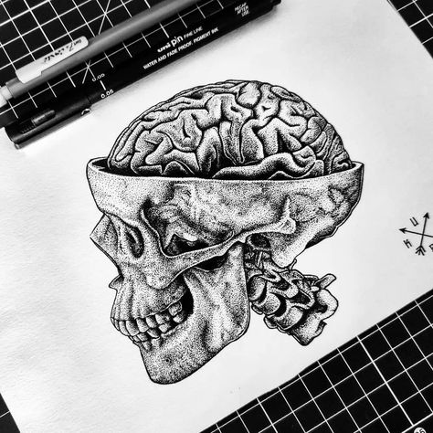 İNK ART (Black~White) on Instagram: “Amazing artwork by @kusodrawing What do you think? Follow us for more! . . Other account @art.sketchbooks ~~~~~~ For immediate…” Skeletal Drawing, Pen Art Work, Stippling Art, Boho Art Drawings, Brain Art, Amazing Artwork, Celebrity Tattoos, Pencil Art Drawings, Hippie Art