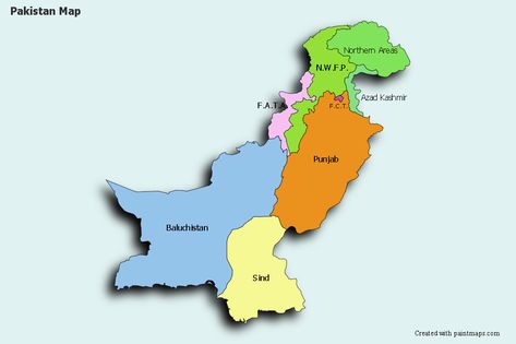 Sample Maps for Pakistan. Online high resolution (vector) Pakistan blank map maker. Options : colored, black-white, 3D shadow effect Pakistan Map Illustration, Pakistan Country, Pakistan Map, Pakistan Photos, Artist Cake, Pakistani Culture, Islamic Kids Activities, Diy Clothes Hacks, Map Projects