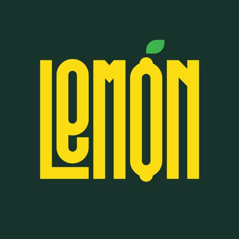 Lemon Typography, Typography Practice, Lemon Logo Design, Citrus Logo, Illustrator Ideas, Lemon Logo, Typographie Logo, Inspiration Typographie, Logo Process