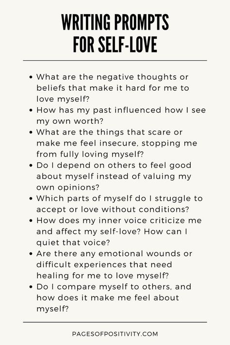 Explore inspiring writing prompts for self-love. This blog post offers creative journal ideas for self-love. Discover deep questions to ask yourself for meaningful insights. Dive into self-confidence building journal prompts that boost your self-esteem. Use journaling prompts to find yourself and guide your journey to self-discovery. Engage in therapy writing to process emotions effectively. Check out these self-love journal ideas and learn about journaling for self-confidence! Creative Journal Ideas, Therapy Writing, Journal Prompts For Adults, Process Emotions, Therapy Questions, Deep Questions To Ask, Love Questions, Journal Questions, Daily Journal Prompts