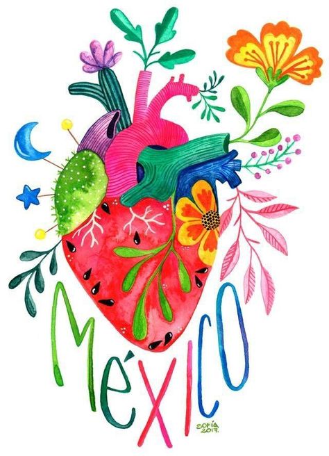 Mexico Art, Mexican Culture, Arte Popular, Mexican Art, Mexican Folk Art, Smooth Background, Heart Art, Society6 Art, Culture Art