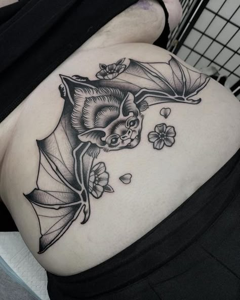 Underboob Tattoos, Crocodile Tattoo, Peacock Feather Tattoo, Underboob Tattoo, Bat Tattoo, Chest Piece Tattoos, Hand Poked Tattoo, Stomach Tattoos, Poke Tattoo