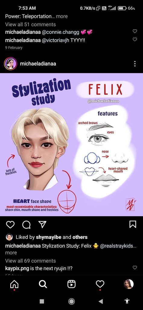 How To Draw A Heart Shaped Face, Stylization Study Skz, Skz Makeup Tutorial, Semi Realistic Drawing Eyes, Felix Eyes Drawing, How To Draw Semi Realistic Face, Semi Realistic Nose, Semi Realistic Face, Semi Realistic Drawing Tutorial Face