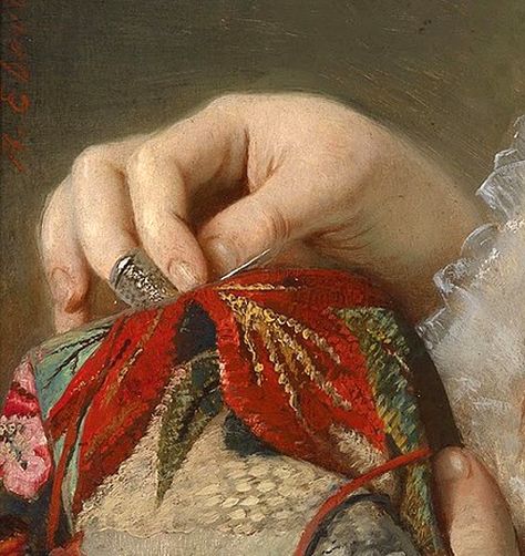 At her needlework...                                                                                                                                                                                 More Lucrezia Borgia, Great Works Of Art, Affinity Photo, Old Paintings, Aesthetic Painting, Romantic Art, Detail Art, Classical Art, Hand Art