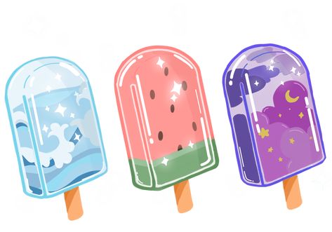 ice lolly illustration Popsicles Drawing, Popsicle Character, Popsicle Illustration, Popsicles Illustration, Drinks Drawing, Popsicle Art, Nice Drawings, Ice Cream Illustration, Ice Popsicle