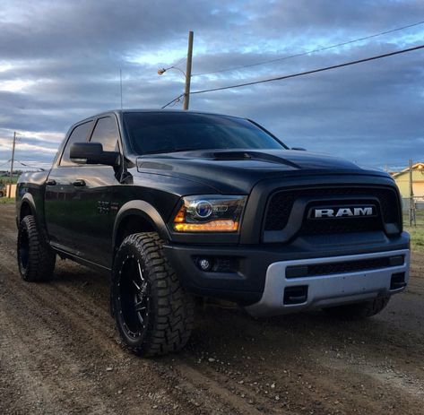 Ram Trucks Lifted, Ram Trucks 1500, Dodge Pickup Trucks, Black Truck, Dodge Pickup, Dodge Vehicles, Dodge Rams, Ram Truck, Dodge Cummins