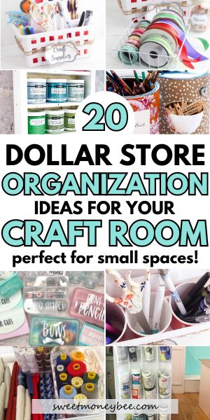 Revamp your craft room with budget-friendly DIY organization ideas! Perfect for small spaces, these clever hacks help you keep your supplies neat and tidy without spending a fortune. Discover creative storage solutions that make the most of every inch, ensuring your craft room stays organized and functional on a budget. Craft Shelf Organization, Cheap Craft Room Storage Ideas, Diy Craft Organization, Dollar Tree Craft Organization Ideas, Craft Organization Ideas, Craft Room Ideas On A Budget, Dollar Store Organization Ideas, Store Organization Ideas, Organizing Craft Supplies