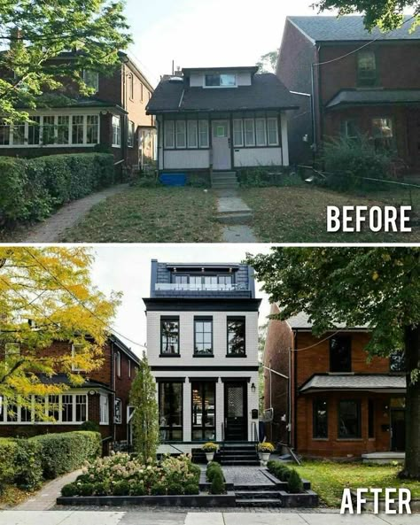 “Before And After Design”: This Instagram Account With 1.3 Million Followers Is Showcasing Incredible Redecorations Exterior House Renovation, House Before And After, House Makeovers, Exterior House Remodel, House Flipping, Home Exterior Makeover, Exterior Makeover, Inspire Me Home Decor, Casa Exterior