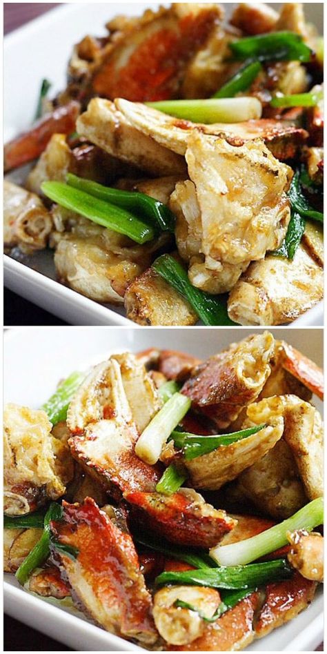 Blue Crab Recipes, Dungeness Crab Recipes, Crab Legs Recipe, Crab Dishes, Chinese Recipe, Dungeness Crab, Shellfish Recipes, Easy Chinese Recipes, Lobster Recipes