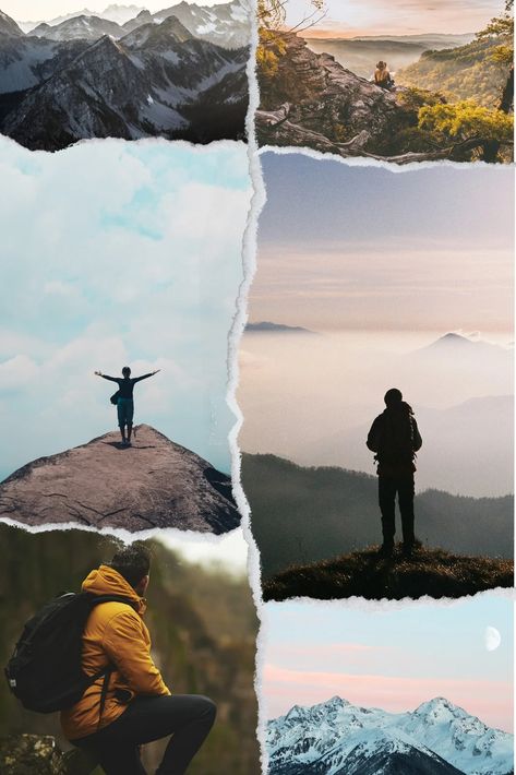 Templates Canva Collage, Mountain Inspiration, Neutral Nature, Mountain Landscapes, Mountain Scenery, Photo Collage Template, Inspiration Photo, Collage Template, Neutral Colour Palette