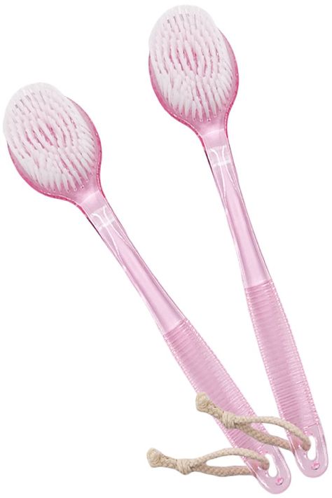 Body Exfoliating, Shower Brush, Back Scrubber, Pink Showers, Body Brush, Shower Scrubber, Body Scrubber, Pink Body, Hair Essentials