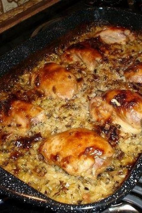 No Peek Chicken Cream Chicken Recipes, Whole 30 Chicken Recipes, No Peek Chicken, No Peek, Chicken Thights Recipes, Can Chicken Recipes, Uncle Ben, Chicken Rice Recipes, Easy Chicken And Rice