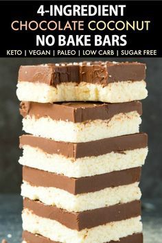 Chocolate Coconut Bars, Healthy No Bake, Coconut Chocolate Bars, Coconut Bars, Keto Vegan, Keto Friendly Desserts, Diy Event, No Bake Bars, Event Backdrop