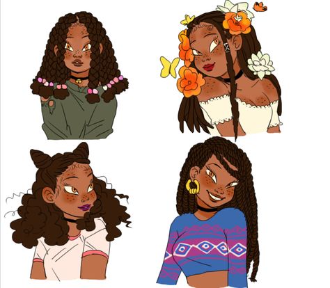 grimelia: “Alternative hairstyles of my OC Esther!! ” Natural Hair Art, Cartoon Girls, Black Cartoon, Dope Art, Afro Art, Arte Fantasy, Magic Art, African American Art, Black Women Art