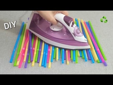 (16305) IRON a Drinking straw, you will not believe the incredible results. Superb recycle idea - YouTube Straw Ideas Crafts, Straw Decorations Diy, Projects With Straws, Straw Page Ideas, Straw Recycle Ideas, Drinking Straw Crafts, Straw Crafts, Drink Straw, Straw