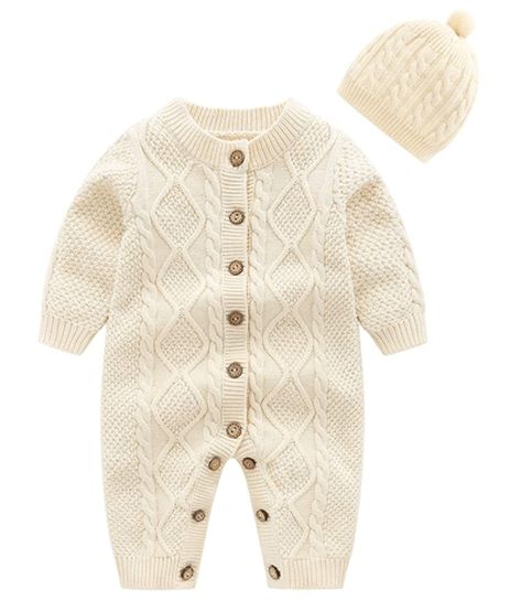 Overalls Winter, Baby Overall, Winter Jumpsuit, Pull Bebe, Girls Overalls, Pullover Outfit, Knit Jumpsuit, Cotton Romper, Knitted Romper