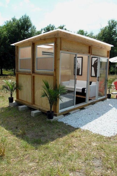 Backyard Studio Shed, Shed Remodel, Design Decor Ideas, Shed Office, Diy Storage Shed, Modern Shed, Studio Shed, Backyard Studio, Shed Kits