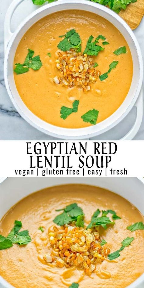 Vegan Lentil Soup, Quick And Easy Soup, Lentil Soup Recipes, Red Lentil Soup, Vegan Soup Recipes, Meal Preparation, Spice Mix, Lentil Recipes, Vegetarian Soup