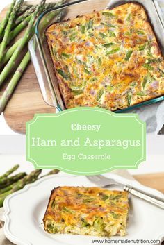 Asparagus Breakfast Casserole, Asparagus Breakfast, Ham And Egg Casserole, Ham And Asparagus, Asparagus Quiche Recipes, Asparagus Egg, Asparagus Frittata, Asparagus Recipes Oven, Ham Dishes