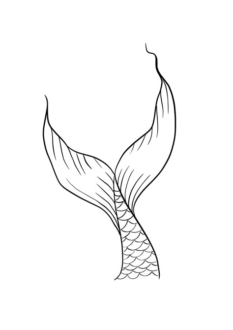 Mermaid Tail Outline, Little Mermaid Drawing, Easy Mermaid Drawing, Beach Doodles, Milk Label, Mermaid Tail Drawing, Mermaid Outline, Seahorse Tattoo, Mermaid Fin