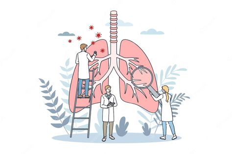 Lung Logo, Lower Back Pain Causes, Non Communicable Disease, Pulmonology, Respiratory Therapist, Lung Disease, Concept Illustration, Sinus Infection, Respiratory System