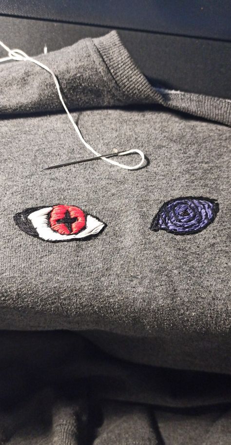 Naruto Embroidery Design, Naruto Sage Mode Eyes, Remake Outfits, Naruto Embroidery, Embroider Eyes, Sasuke Eyes, Naruto Sage Mode, Naruto Sage, Sage Mode