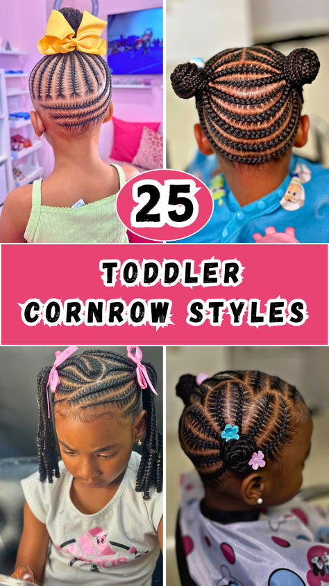 Adorable toddler cornrow hairstyles From cute buns to vibrant beads, these styles offer creative and kid-friendly looks perfect for any occasion. Flat Braids Hairstyles Cornrows, Two Braided Ponytails For Kids Black, Little Mixed Girl Hairstyles Easy Braids Cornrows, Toddler Braid Styles Natural Hair, Heart Braided Hairstyles For Kids, Simple Natural Braided Hairstyles, Toddler Girl Hairstyles Black Braids, Natural Braid Styles For Little Black Girls Kids, Baby Cornrow Hairstyles