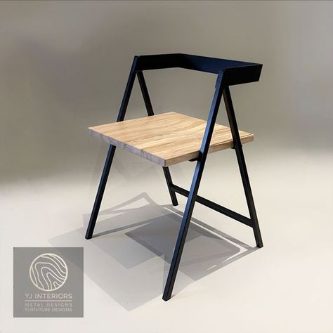 Wood And Metal Table, Hand Chair, Metal Frame Chair, Metal Folding Chairs, Steel Dining Chairs, Chair Size, Chair Frame, Iron Chair, Black Ash