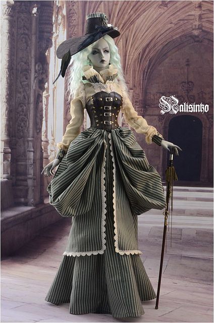 Steampunk Lady, Steampunk Dolls, Period Pieces, Doll Closet, Steampunk Women, Ball Jointed Doll, Gothic Dolls, Steampunk Costume, Steampunk Design