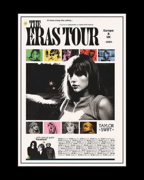 The Eras Tour Poster, Eras Tour Poster, Poster Taylor Swift, Swift Tour, Tour Poster, Taylor Swift Posters, Poster Room, Tour Posters, Taylor Swift Wallpaper