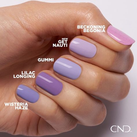 CND on Instagram: “#SwatchandSee our new shade: Get Nauti is our breezy lavender!  Available for limited time in CND Shellac and CND Vinylux. #CNDNautiNautical” Cnd Purple Shellac Colors, Cnd Shellac Colors Summer, Shellac Nails Purple, Cnd Shellac Nails Summer, Purple Shellac Nails, Summer Shellac, Shellac Colours, Nail Shellac, Shellac Nails Summer