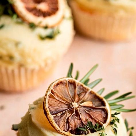 Pate Giltner on Instagram: "These lemon, thyme, and rosemary cupcakes have such a lovely herby kick and all the lemony goodness! These cupcakes mix lemon with fresh rosemary and thyme and a tart lemon mascarpone cream cheese frosting.   Comment “recipe” to get it DM’d straight to your inbox!  #thebakefeed #bakefromscratch #lemoncupcakes" Rosemary Cupcakes, Lemon Mascarpone Cream, Lemon Mascarpone, Rosemary And Thyme, Cupcake Mix, Mascarpone Cream, Lemon Thyme, Baking Fun, Lemon Cupcakes